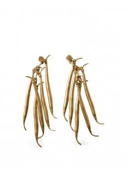 JACQUEMUS - Golden Bean Charm Dangler Earrings
