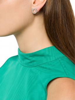 Ferragamo - Silver Gancini Stud Earrings