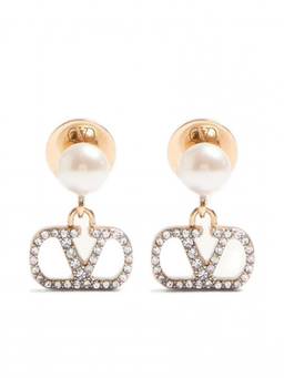 Valentino Garavani - Golden Vlogo Signature Drop Earrings