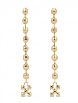 OFF-WHITE - Gold Logo Drop Earrings