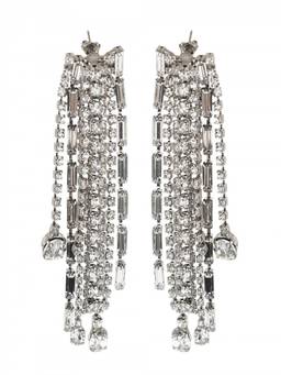Magda Butrym - Silver Crystal Chandelier Earrings