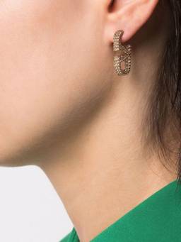 Valentino Garavani - Golden Swarowski Vlogo Earrings