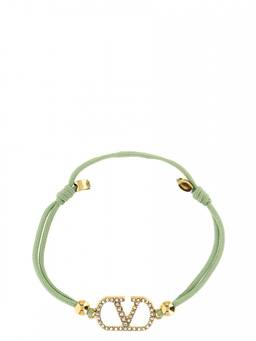 Valentino Garavani - Green Signature Logo Bracelet
