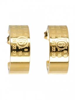 MM6 Maison Margiela - Golden Signature Hoop Earrings