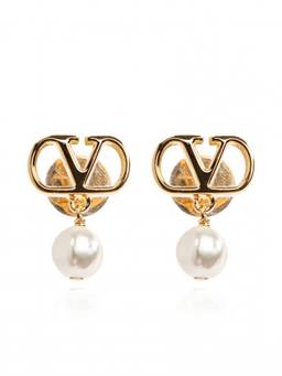 Valentino Garavani - Whiteen Vlogo Signature Earrings