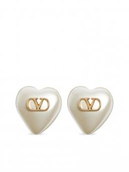 Valentino Garavani - White Vlogo Signature Stud Earrings