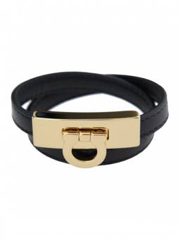 Ferragamo - Black Gancini Black Double Twist Bracelet