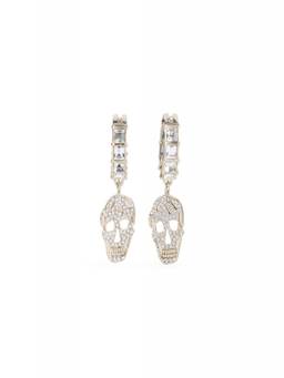 Alexander McQueen - Pale Gold Skull Drop Earrings