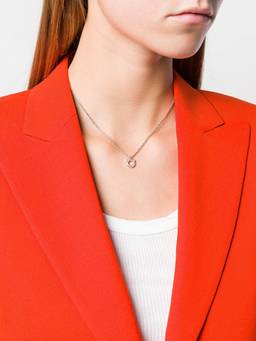 Ferragamo - Silver Gancini Crystal Necklace