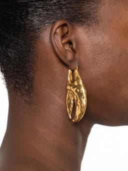 JACQUEMUS - Golden Sculptural Drop Earrings