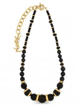 Saint Laurent - Brown Black Beads Necklace (M)