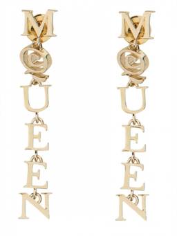 Alexander McQueen - Golden Logo Drop Earrings