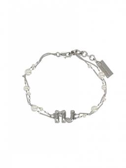 Marc Jacobs - Silver Pearl Mj Baloon Chain Bracelet