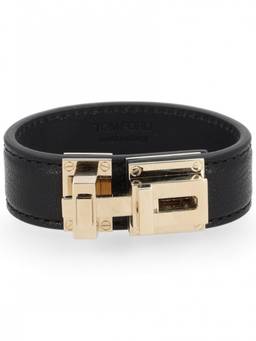 Tom Ford - Black Leather Cuff Bracelet
