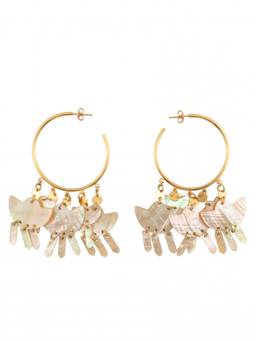 Isabel Marant - Gold Lotus Hoop Earrings