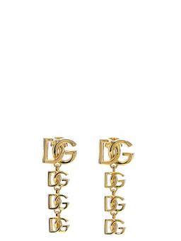 Dolce&Gabbana - Golden Dg Logo Pendant Earrings