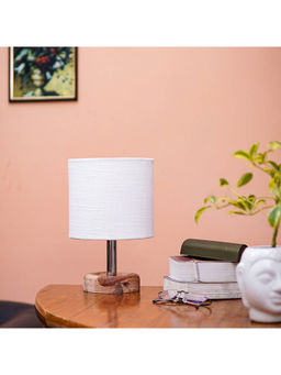 PineCraft International - Edra Table Lamp with White Shade