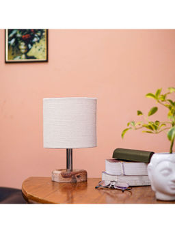 PineCraft International - Edra Table Lamp with Off White Shade