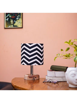 PineCraft International - Edra Table Lamp with Black & White Shade