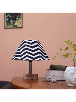 PineCraft International - Edra Table Lamp with Black & White Shade