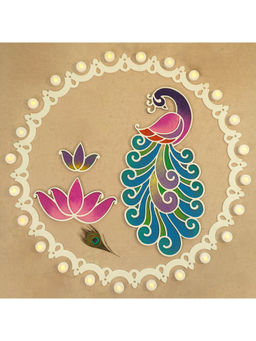 Island Rangoli - Amber with Ring - Mayur Rangoli Template