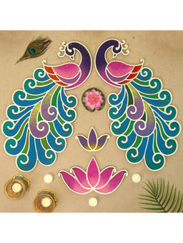 Island Rangoli - Amber Yugal - Mayur Rangoli Template