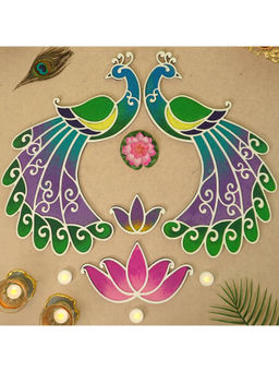 Island Rangoli - Varn Yugal - Mayur Rangoli Template