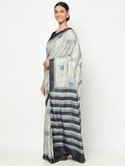 Fabindia - Silk Tussar Block Print Sari