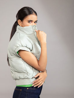 Twenty Dresses by Nykaa Fashion - Green Playing In The Snow Jacket