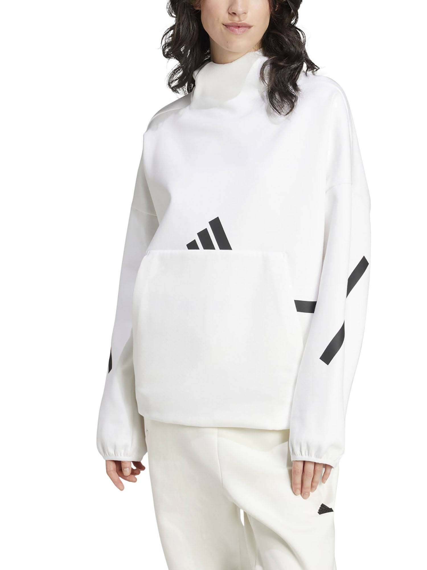 Buy adidas W Z.N.E. Oh Hd White Hoodie (2XS) Online