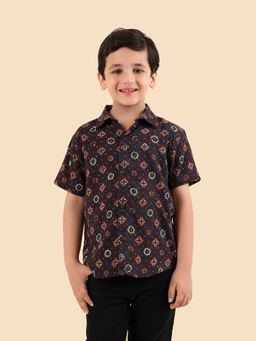 Fabindia - Boys Blue Printed Shirt
