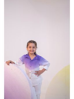 Mamarill - Girls Purple Ombre Shirt