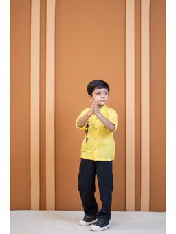 Mamarill - Boys Yellow Printed Shirt