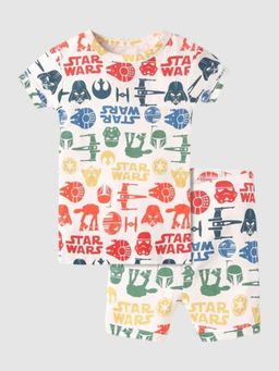 GAP - Boys Off White Printed Crew Neck Co-Ord Set