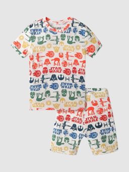 GAP - Boys Off White Printed Round Neck Co-Ord Set