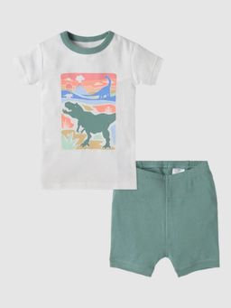 GAP - Boys Off White Graphic Round Neck Co-Ord Set