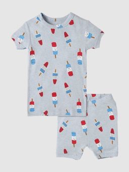 GAP - Girls Grey Printed Round Neck Co-Ord Set