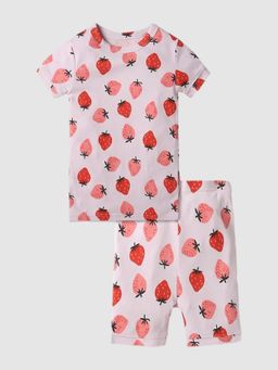 GAP - Girls Pink Printed Round Neck Co-Ord Set