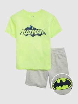 GAP - Boys Green Graphic Round Neck T-shirt and Shorts