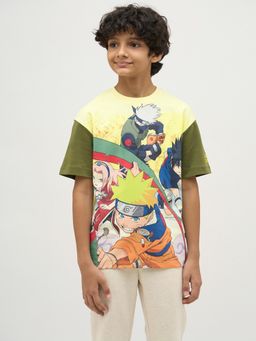 Jack & Jones Junior - Boys Yellow Graphic T-shirt