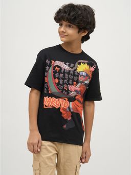 Jack & Jones Junior - Boys Black Graphic T-shirt