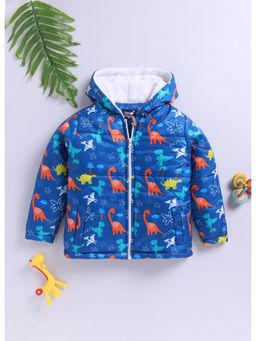 Toonyport - Girls Blue Printed Puffer Jackets