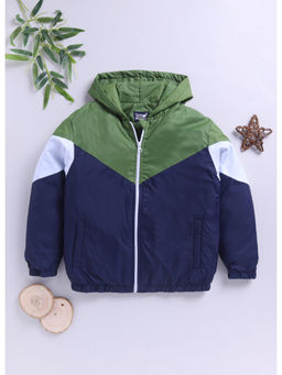 Toonyport - Girls Navy Blue Colorblock Puffer Jackets