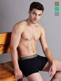 Tommy Hilfiger - Men Multi-Color Solid Trunks (Pack of 3)