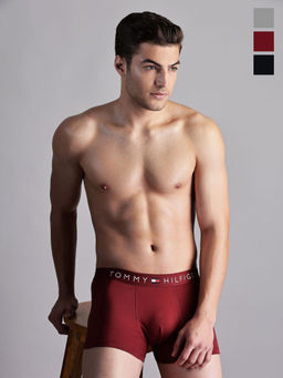 Tommy Hilfiger - Men Multi-Color Solid Trunks (Pack of 3)