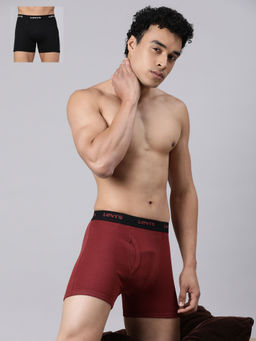 Levi's - Men Multi-Color Solid Trunks (Pack of 2)