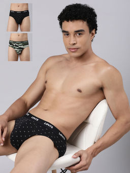 Levi's - Men Multi-Color Printed 2 Briefs (Pack of 2)