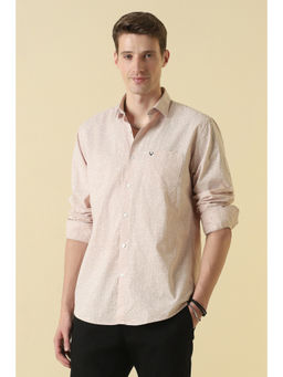Allen Solly - Men Pink Classic Fit Print Full Sleeves Casual Shirt