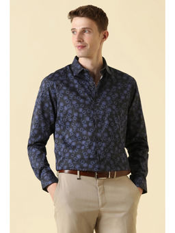 Allen Solly - Men Black Print Full Sleeves Formal Shirt