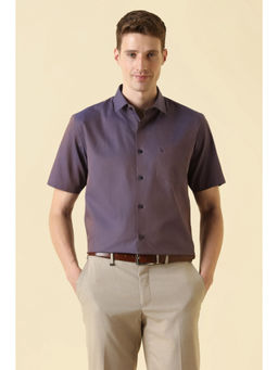 Allen Solly - Men Purple Half Sleeves Formal Shirt